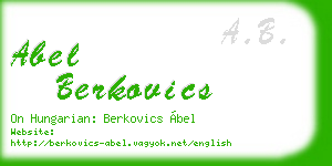 abel berkovics business card